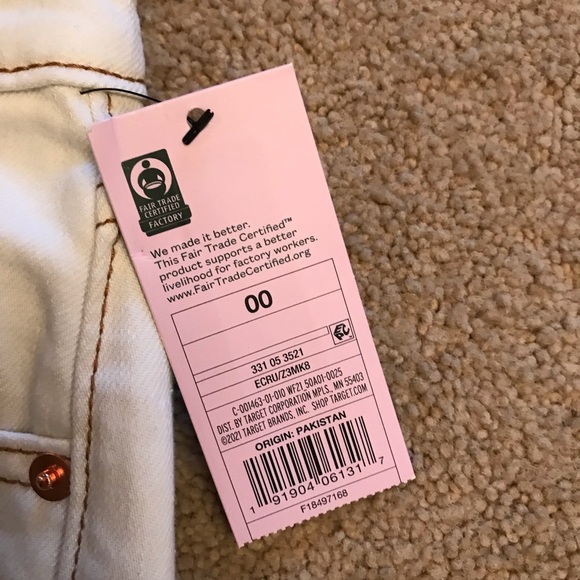 Wild Fable White Denim Shorts NEW Womens Size 00 High Waist 24 High Rise - Picture 10 of 13